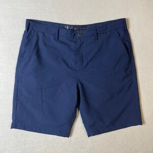 Hurley Nike Dri-FIT Hybrid Shorts Mens Size‎ 38 Blue Golf Casual Active
